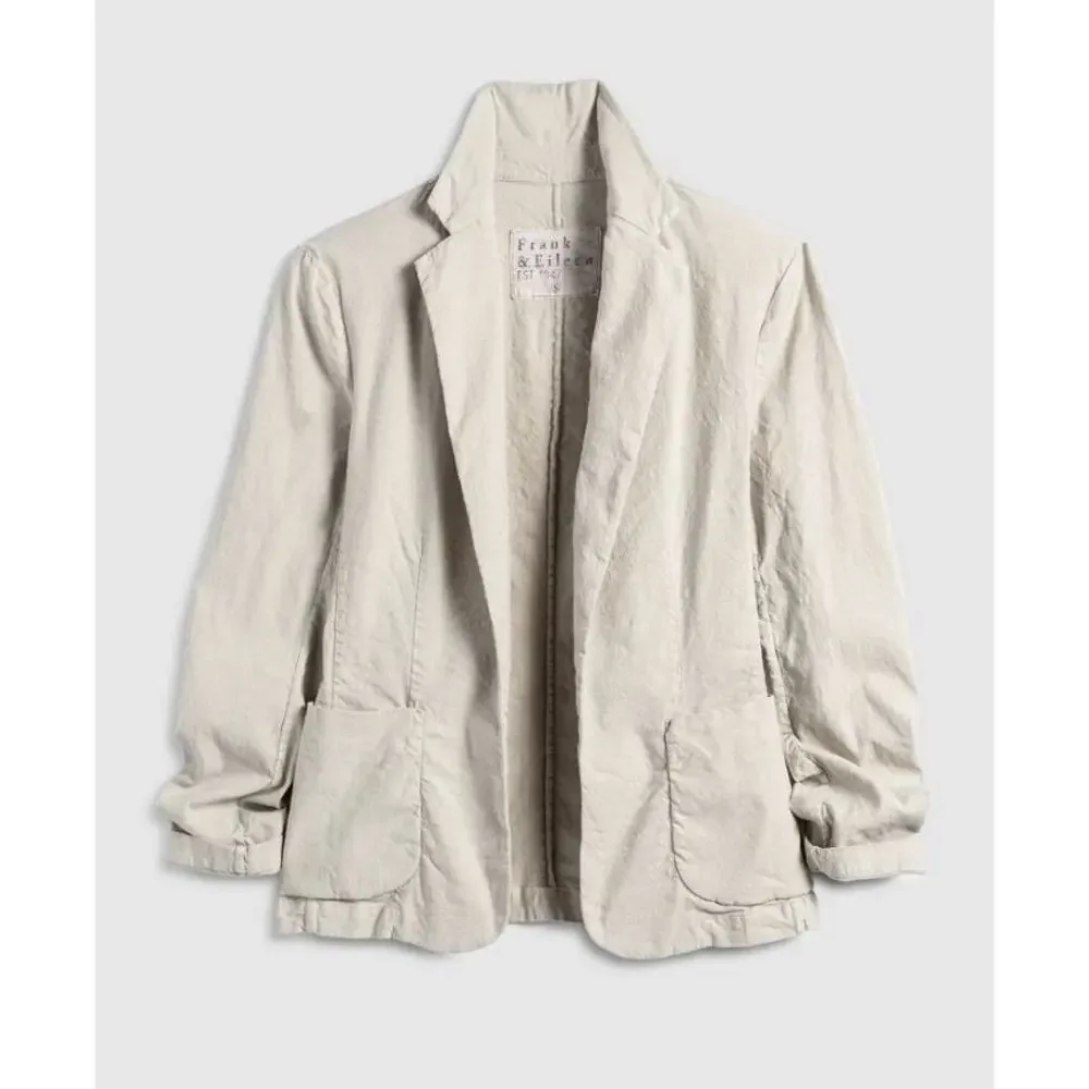 Frank & Eileen Dublin‎ Tailored Blazer Italian Performance Linen Cement XS